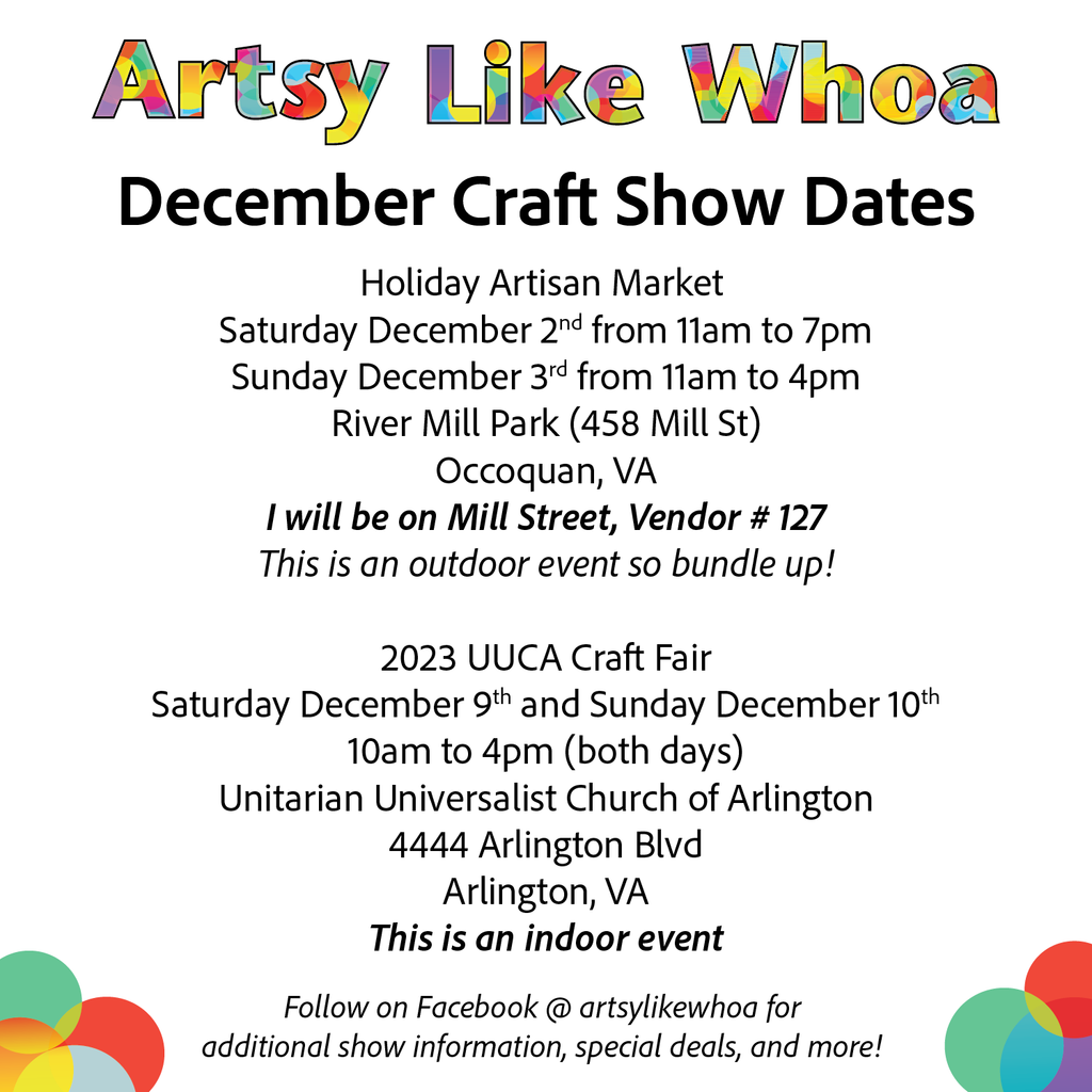 December Craft Show Dates