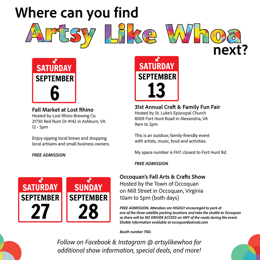 September 2025 Craft Show Dates