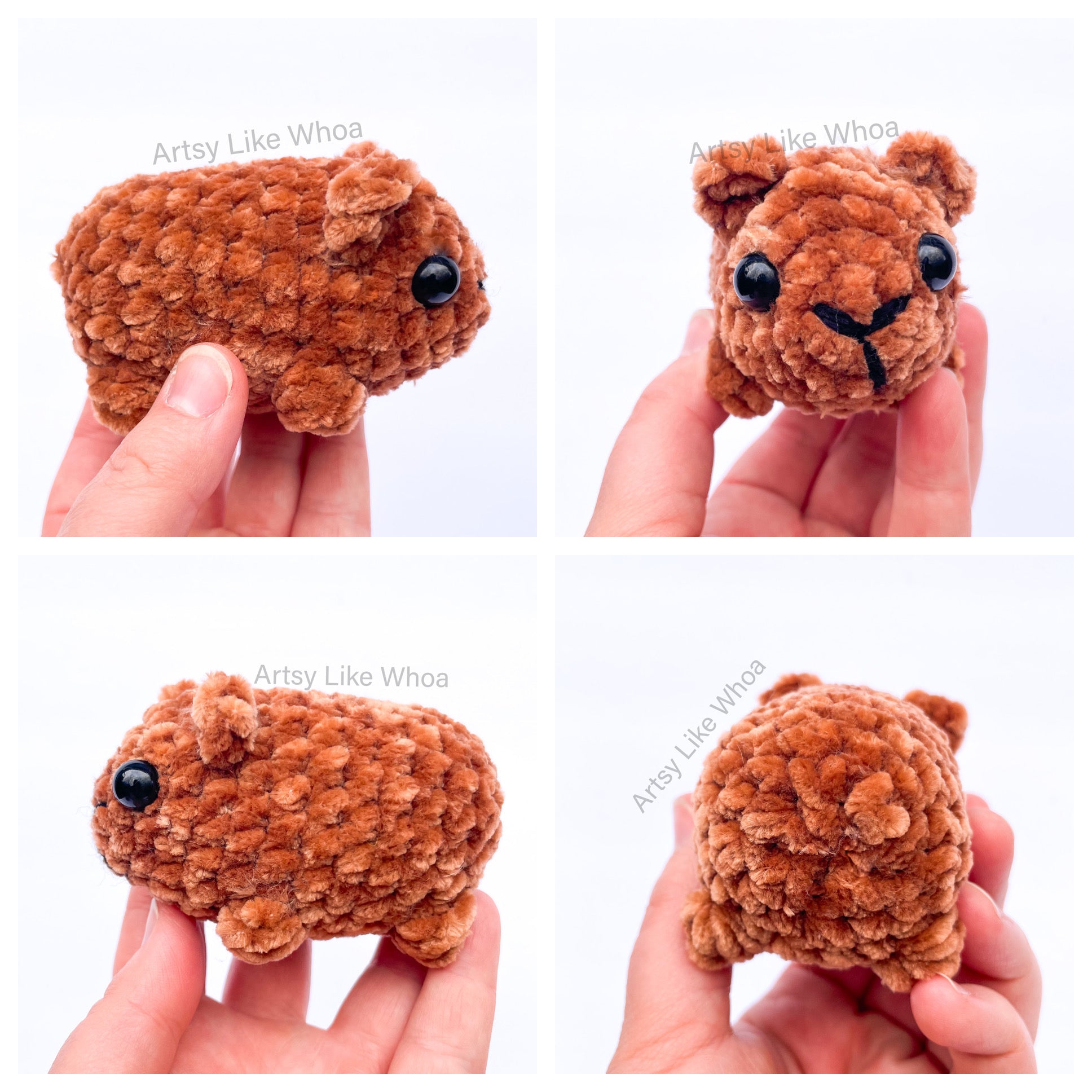 Crocheted Plushie - Mini Guinea Pigs - Amigurumi- Ready to Ship