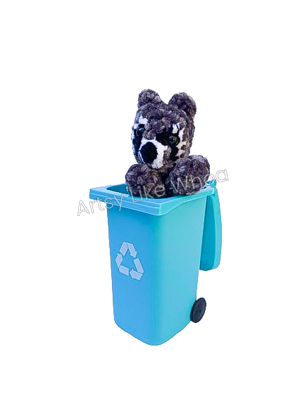 Trash Panda Plushie (Raccoon in a Trash Can) - Ready to Ship