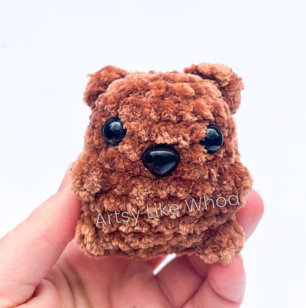 Mini Brown Bears - Crocheted Toy/Plushie - Ready to Ship