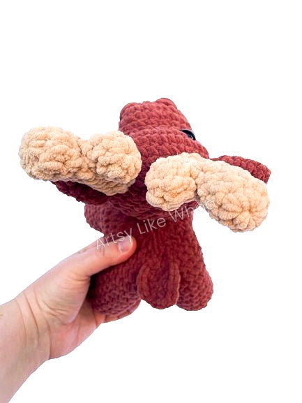 Moose Plushie - Crocheted Toy - Amigurumi - Ready to Ship
