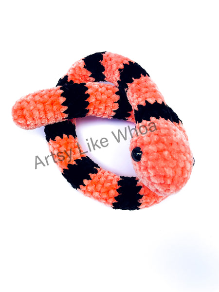 Snake - Crocheted Plushie - Amigurumi Toy - Various Colors Available - Ready to Ship