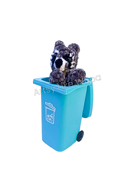 Trash Panda Plushie (Raccoon in a Trash Can) - Ready to Ship