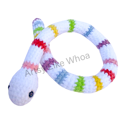 Snake - Crocheted Plushie - Amigurumi Toy - Various Colors Available - Ready to Ship