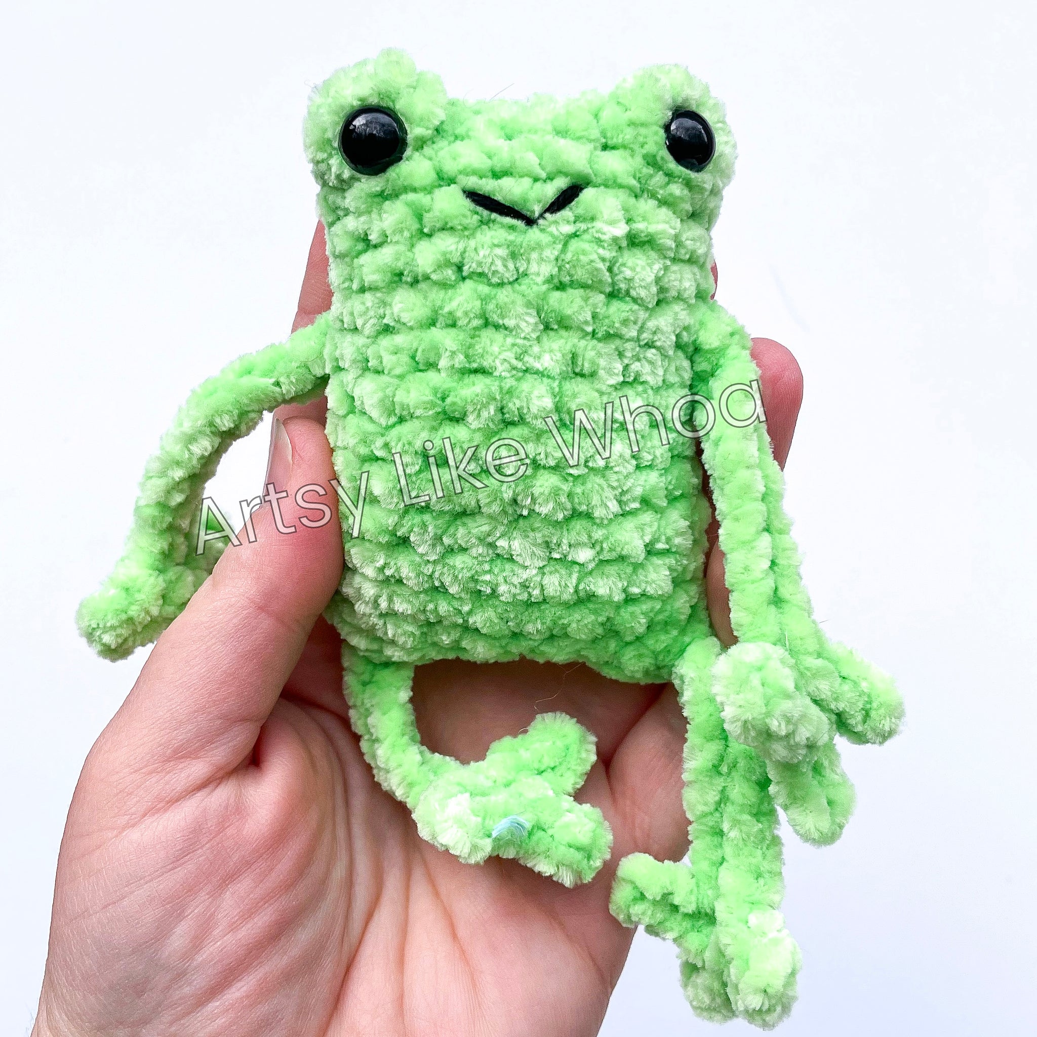 “Leggy” Frog - Crocheted Toy - Ready to Ship