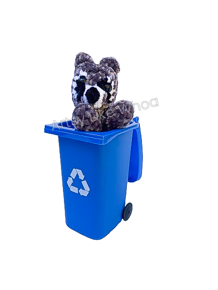 Trash Panda Plushie (Raccoon in a Trash Can) - Ready to Ship