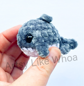 Mini Sharks - Crocheted Toy/Plushie - Amigurumi - Various Colors Available - Ready to Ship