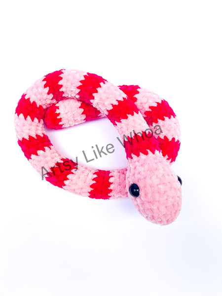 Snake - Crocheted Plushie - Amigurumi Toy - Various Colors Available - Ready to Ship