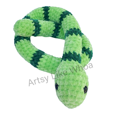 Snake - Crocheted Plushie - Amigurumi Toy - Various Colors Available - Ready to Ship