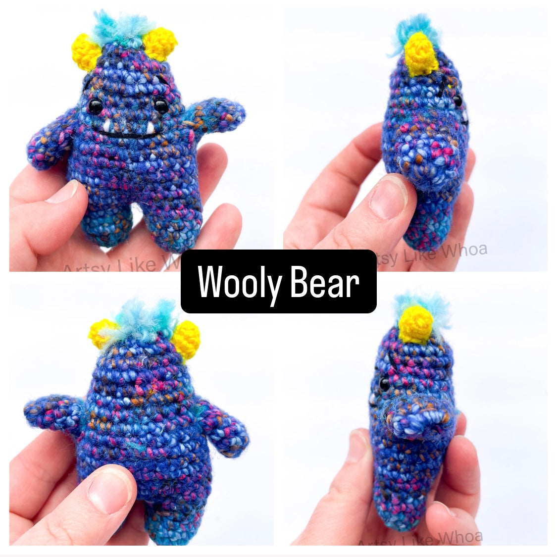 Crocheted Toy - Mini Monsters - Various Colors Available - Amigurumi - Ready to Ship