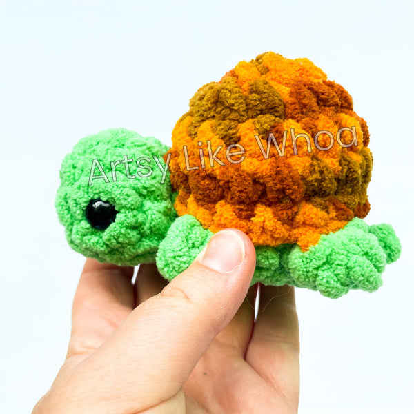 Medium Sized Turtle Plushie - Crocheted Plushie Toy - Amigurumi - Ready to Ship