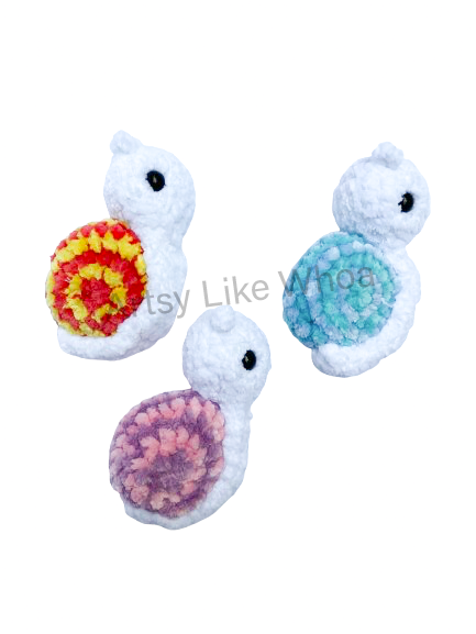 Mini Snail - Crocheted Toy/Plushie - Amigurumi - Various Colors Available - Ready to Ship