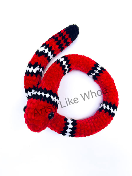 Snake - Crocheted Plushie - Amigurumi Toy - Various Colors Available - Ready to Ship