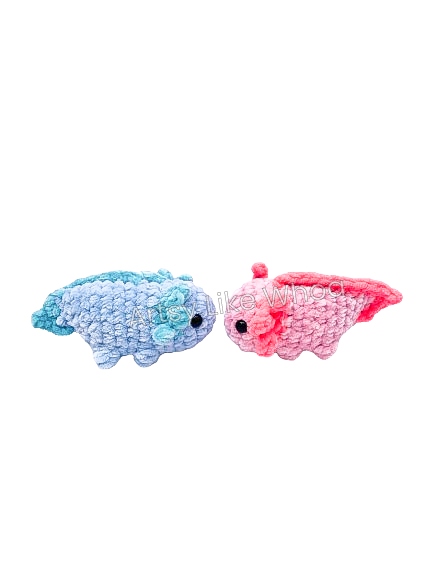 Axolotl Plushie - Crocheted Plushie Toy -  Amigurumi - Various Colors - Available - Ready to Ship