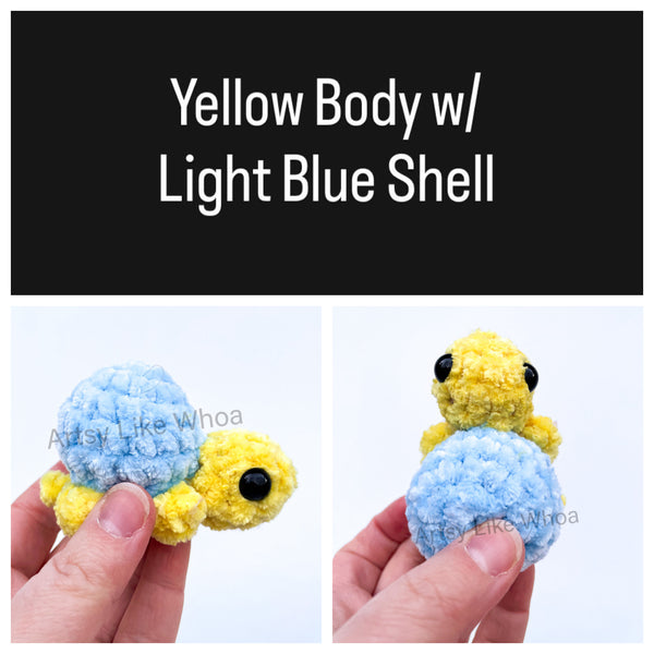 Mini Turtles - Crocheted Toy/Plushie - Amigurumi - Various Colors Available - Ready to Ship
