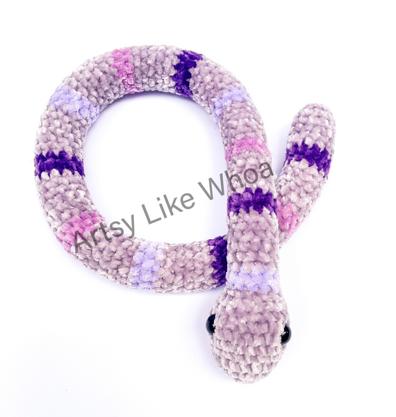 Snake - Crocheted Plushie - Amigurumi Toy - Various Colors Available - Ready to Ship