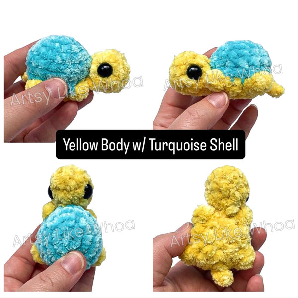 Mini Turtles - Crocheted Plushies - Amigurumi - Various Colors Available - Ready to Ship