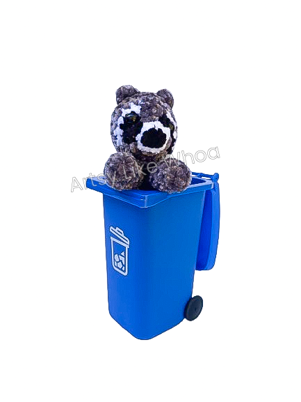 Trash Panda Plushie (Raccoon in a Trash Can) - Ready to Ship