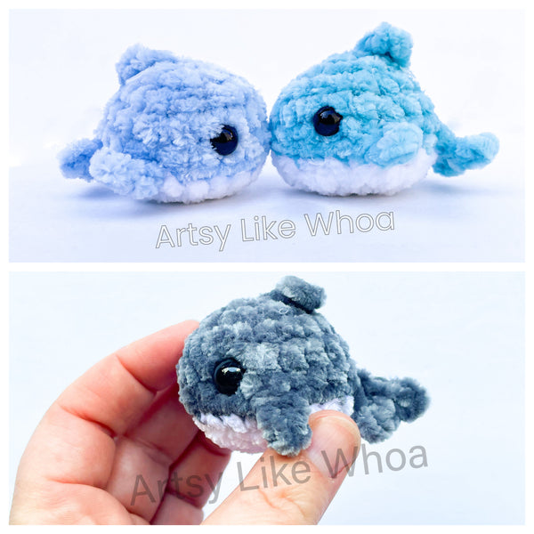 Mini Sharks - Crocheted Toy/Plushie - Amigurumi - Various Colors Available - Ready to Ship