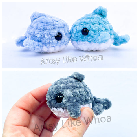 Mini Sharks - Crocheted Toy/Plushie - Amigurumi - Various Colors Available - Ready to Ship