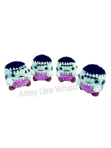 Mini Chubby Frankie - Crocheted Plushies - Amigurumi - Ready to Ship