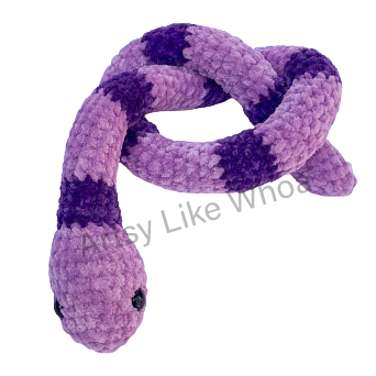 Snake - Crocheted Plushie - Amigurumi Toy - Various Colors Available - Ready to Ship