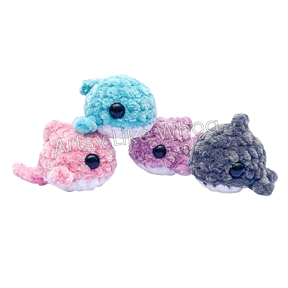 Mini Sharks - Crocheted Toy/Plushie - Amigurumi - Various Colors Available - Ready to Ship