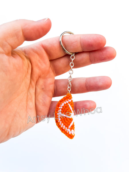 Fruit Slice Keychain - Crocheted Accessory for Backpacks, Purses and Keys - Ready to Ship