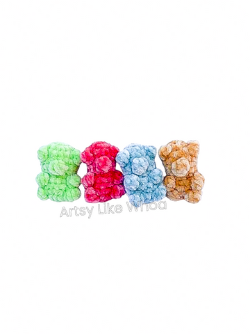 Mini Gummy Bear - Crocheted Toy/Plushie - Amigurumi - Various Colors Available - Ready to Ship
