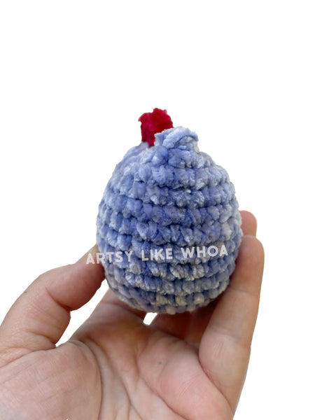 Mini Blue Chicken - Crocheted Toy/Plushie - Amigurumi - Ready to Ship