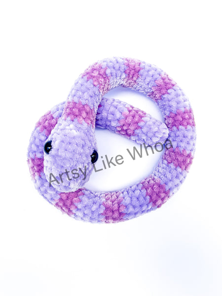 Snake - Crocheted Plushie - Amigurumi Toy - Various Colors Available - Ready to Ship