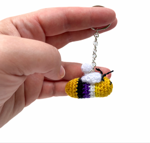 Keychain - LGBTQIA+ Bee - Non-Binary