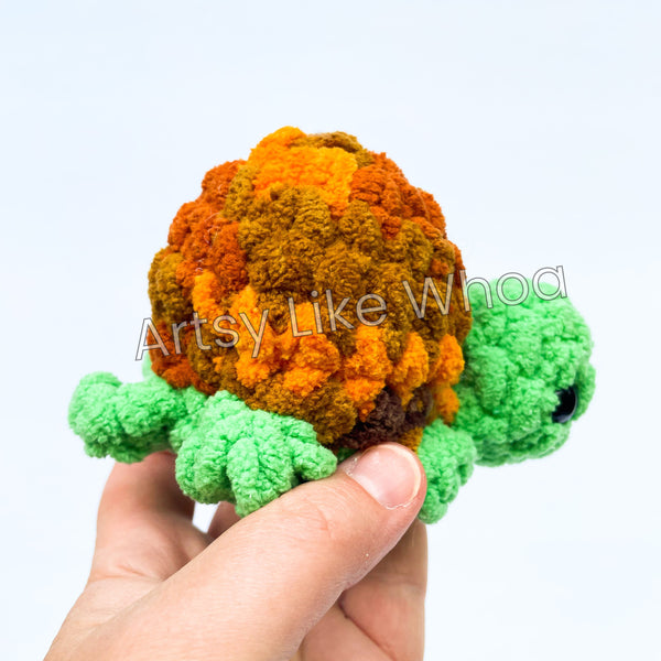 Medium Sized Turtle Plushie - Crocheted Plushie Toy - Amigurumi - Ready to Ship