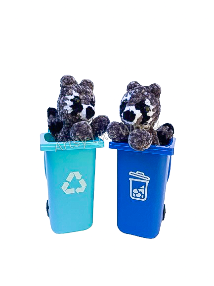 Trash Panda Plushie (Raccoon in a Trash Can) - Ready to Ship