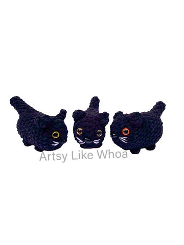 Mini “Loaf” Cat - Crocheted Plushie Toy - Amigurumi - Various Colors Available - Ready to Ship