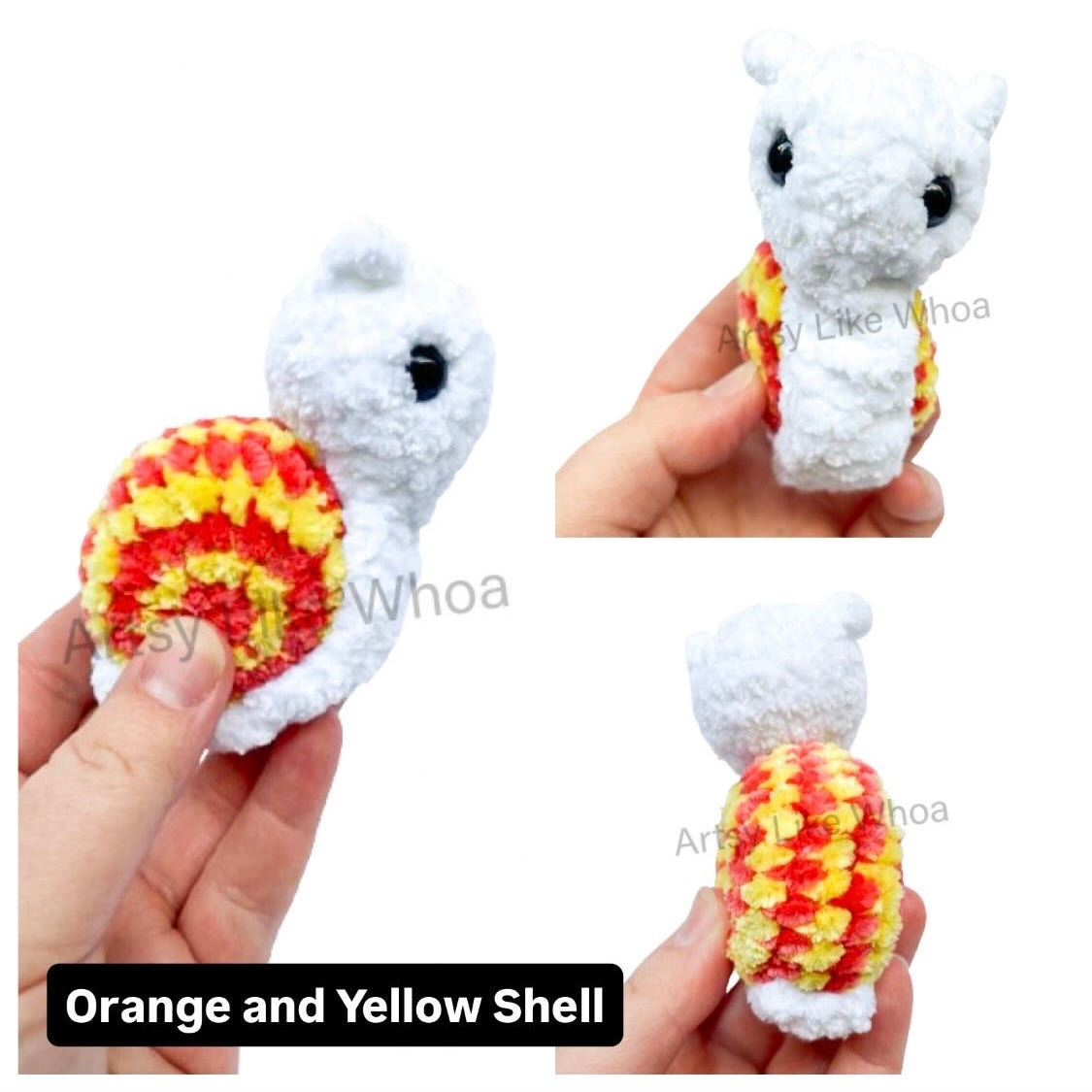 Mini Snail - Crocheted Toy/Plushie - Amigurumi - Various Colors Available - Ready to Ship