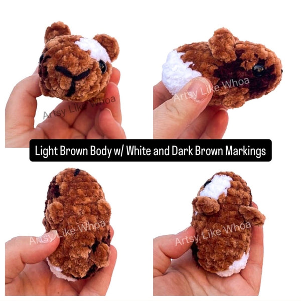 Mini Guinea Pigs - Crocheted Plushies - Amigurumi- Various Colors Available - Ready to Ship