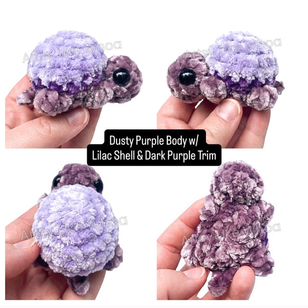 Mini Turtles - Crocheted Plushies - Amigurumi - Various Colors Available - Ready to Ship