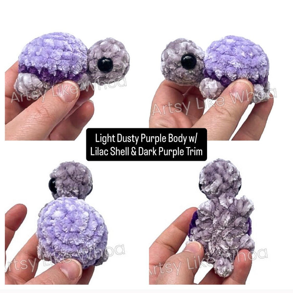 Mini Turtles - Crocheted Plushies - Amigurumi - Various Colors Available - Ready to Ship