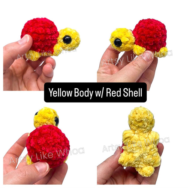 Mini Turtles - Crocheted Plushies - Amigurumi - Various Colors Available - Ready to Ship