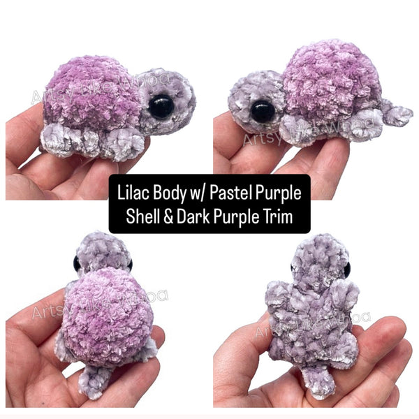 Mini Turtles - Crocheted Plushies - Amigurumi - Various Colors Available - Ready to Ship