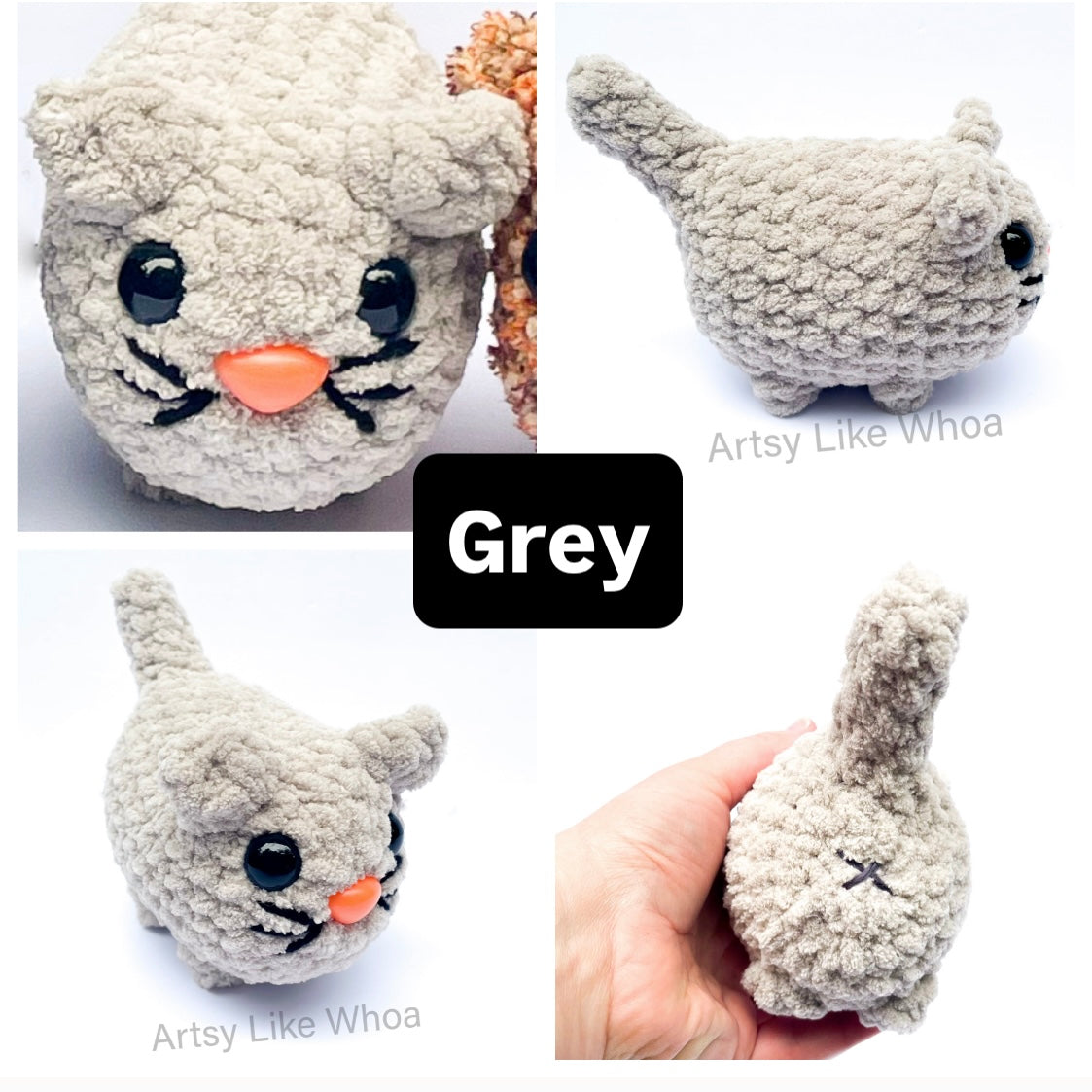 “Loaf” Cat - Crocheted Plushie Toy - Amigurumi - Various Colors Available - Ready to Ship