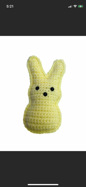 Marshmallow Bunny Plushie - Crocheted Toy - Ready To Ship